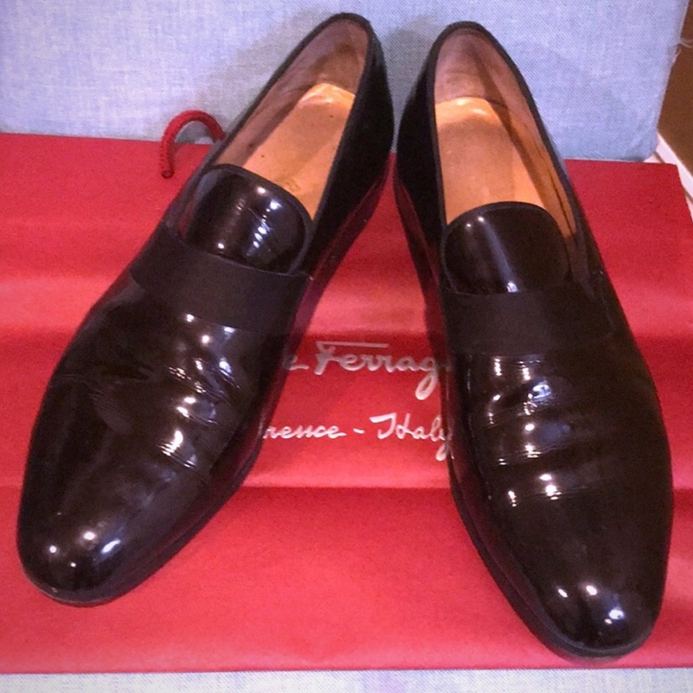 Men’s Salvatore Ferragamo Tuxedo shoes.